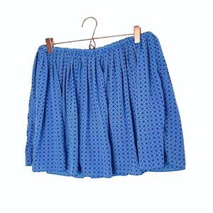 EUC Banana Republic Blue Printed Swing Skirt Medium